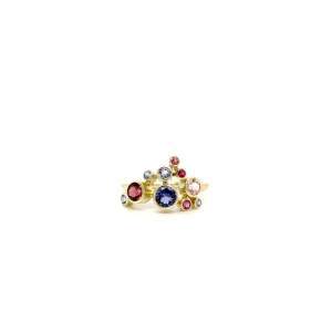 Camp & Co 14kt Geelgouden Ring met Tanzanite, Rhodolite, Toermalijn en Spinel