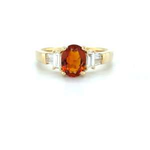 18kt geelgouden ring met citrien.
