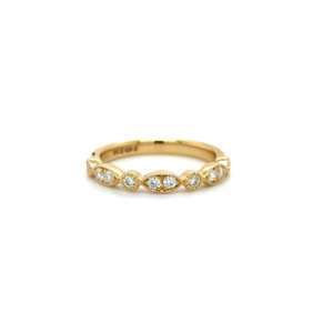 18kt geelgouden ring met diamant.