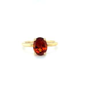 18kt geelgouden ring met citrien.