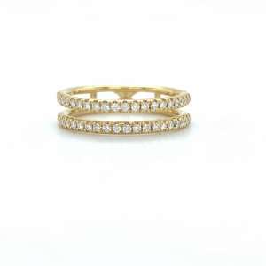 18kt geelgouden ring met diamant.